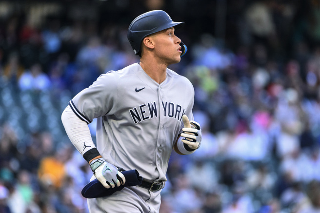 贾吉挥出美联最多的第18支全垒打。（美联社）