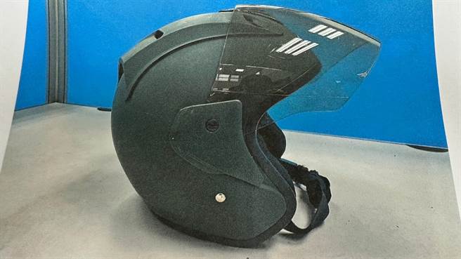 刘男被「借用」的安全帽。（警方提供）