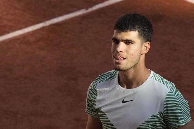 世界排名第一的西班牙男网新星艾卡拉兹（Carlos Alcaraz）。（美联社）