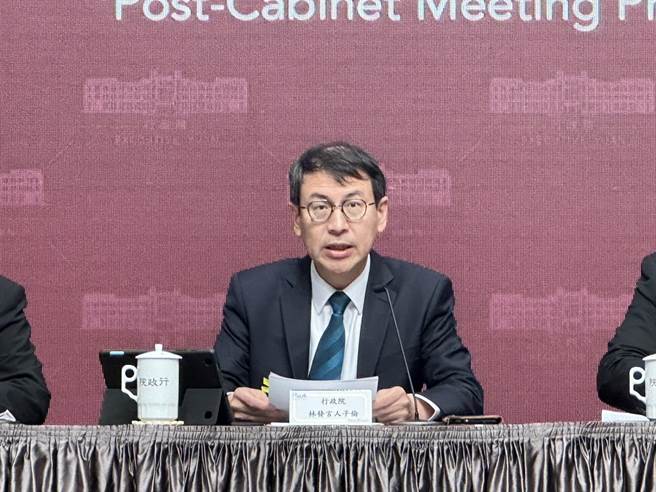 行政院发言人林子伦。（黄婉婷摄）