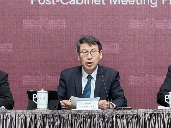 行政院发言人林子伦。（黄婉婷摄）