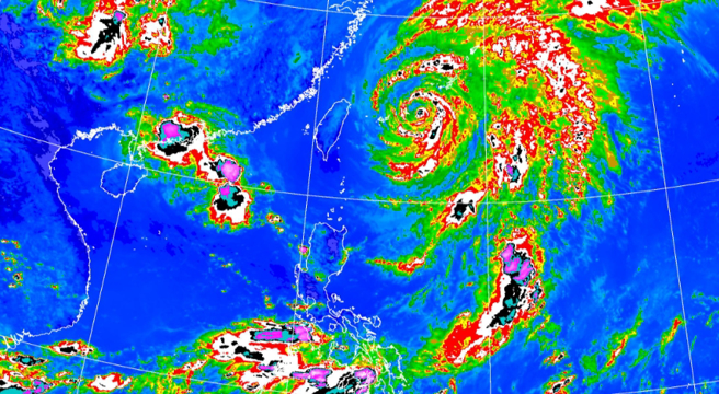 专家指出，下周二、三在菲律宾东方及南海皆有热带性低气压发展机率。（中央气象局提供）
