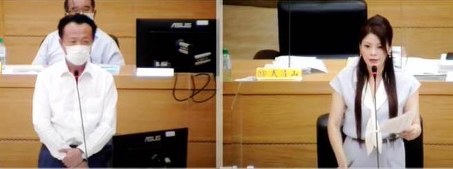 嘉义县议员黄嫈珺今在县议会透露嘉义县国中小校园，去年有13件性平案，问嘉义县长翁章梁如何因应？（吕妍庭翻摄）