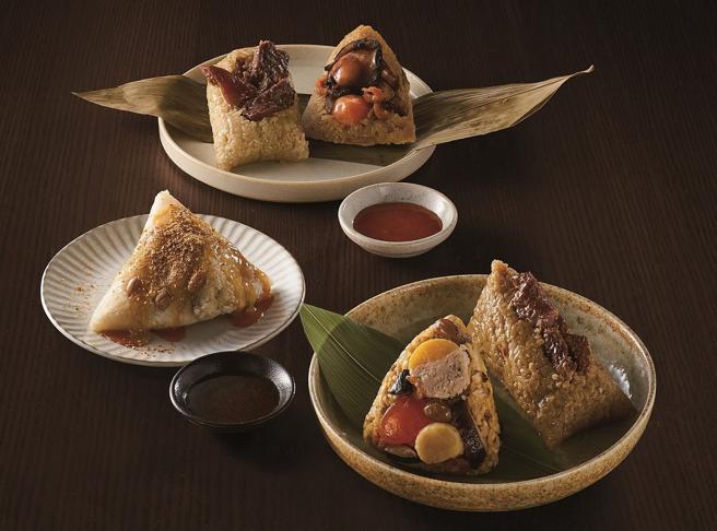 新光三越米其林必比登推荐好粽，推荐价990元，首周销售夺冠。（新光三越提供）