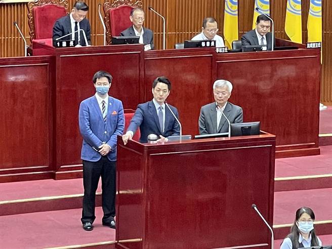台北市长蒋万安今在台北市议会市政总质询。（蔡佩珈摄）