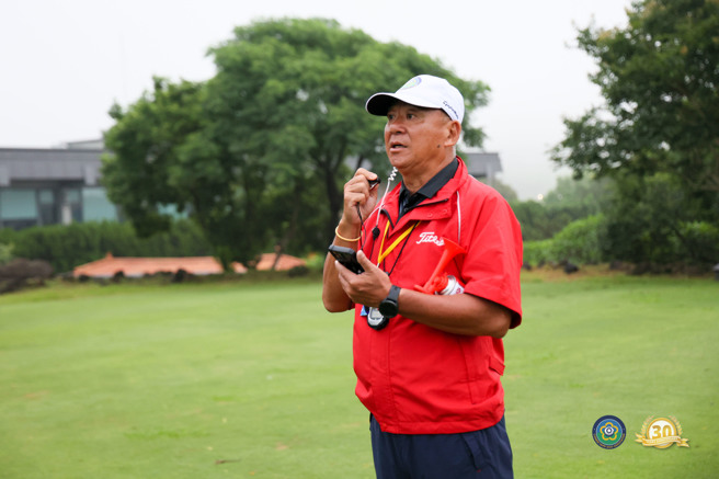 台湾业余高球锦标赛大会裁判长何仲义。（中华高协提供）