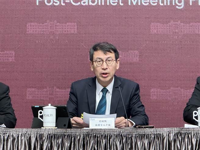 行政院发言人林子伦。（黄婉婷摄）