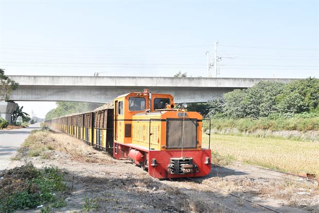 虎尾糖厂是全台唯一还以五分车载运甘蔗的糖厂。（周丽兰摄）