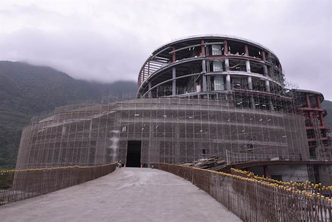 台泥气化炉目前兴建进度。（花莲县府提供／王志伟花莲传真）