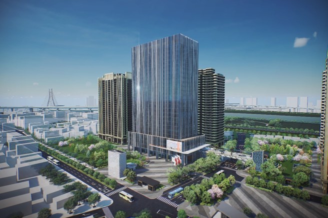 新北市第二行政中心将规画容纳3000名市政员工、共达3万2000坪办公空间，并兴辟市民广场，将成为新北市新地标。(图/甲山林 提供)