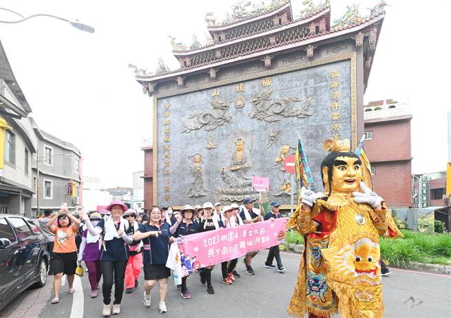 2023石观音文化节3日在桃园市观音区甘泉寺登场。（桃园市政府提供／蔡明亘桃园传真）
