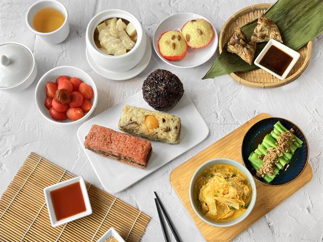 一泊二食潮粽PK飨端午住房专案，一次嚐遍星级饭店主厨特制四款风味粽。（翰品提供）