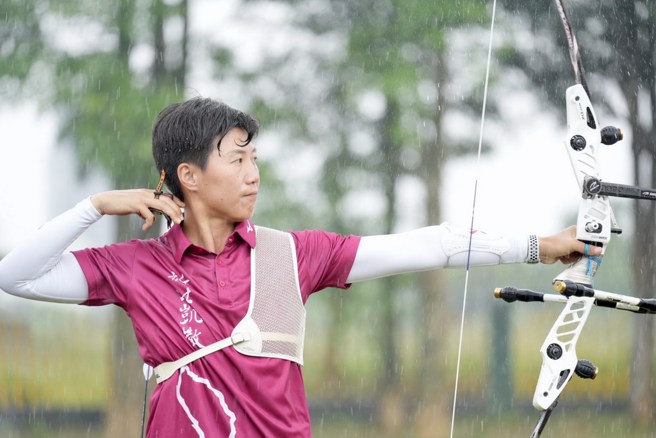 雷千莹。(中华企业射箭联赛提供)