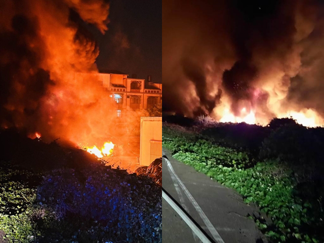 火势猛烈让方圆5公里内都看得见灾情。（民眾提供／李京升苗栗传真）