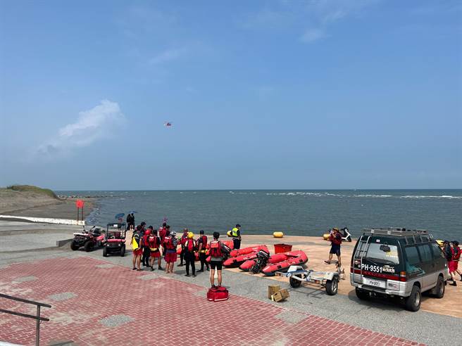 18岁王姓高中生3日下午在大安滨海乐园戏水失联，警消4日持续扩大搜救。（台中市消防局提供／冯惠宜台中传真）