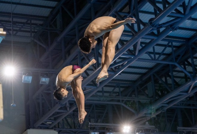 112年总统杯跳水锦标赛周末两天在台中市进行。(台中市政府运动局提供)