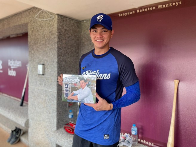 富邦悍将江少庆。（毛琬婷摄）