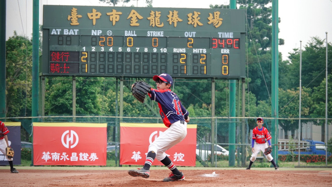 全国社区学生棒球大赛中区预赛台中欢乐开打。（台湾世界少棒联盟提供）