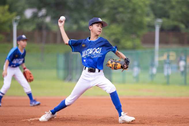 小小马李懿好投又猛打。（台湾世界少棒联盟提供）