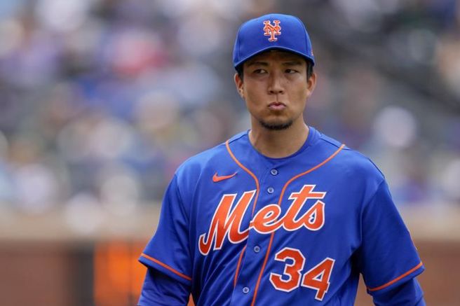 大都会先发投手千贺滉大。（美联社）