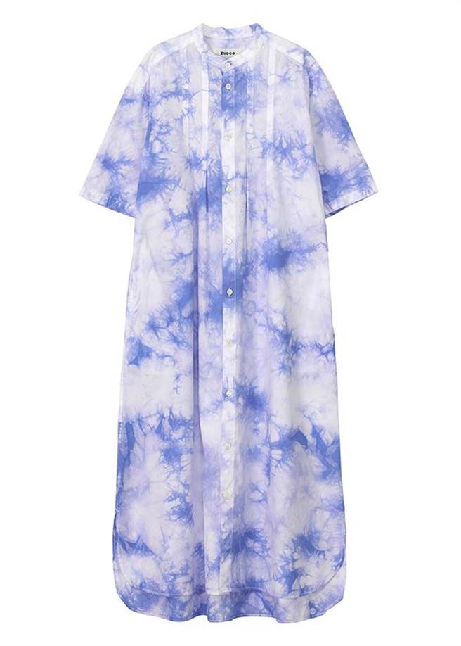 ZUCCa扎染宽幅立领短袖洋装，1万4600元。（ZUCCa提供）