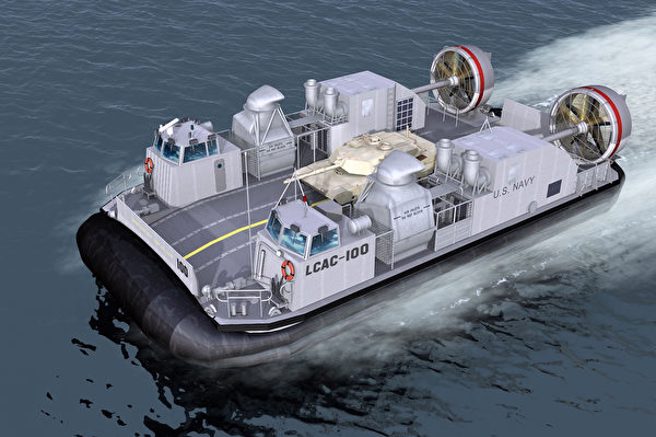中共改良型726A气垫登陆艇性能已接近美军LCAC气垫船。图为LCAC。（图／Textron Systems）
