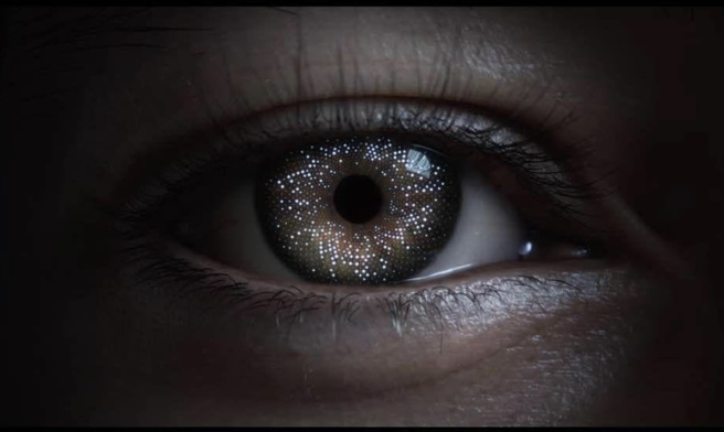 Apple Vision Pro利用瞳孔解锁技术提高安全性。（截自APPLE YouTube影片）