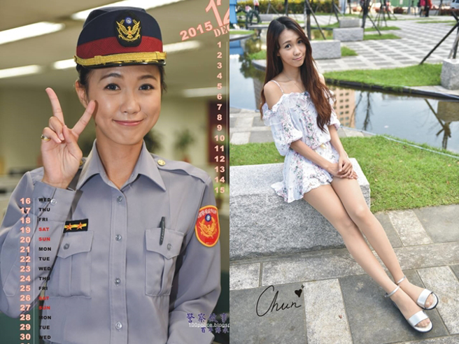 有「警界梁咏琪」之称的彰化女警黄衣淳，今荣陞妈厝派出所所长，布达典礼的照片曝光不少网友纷纷直呼真的很美。（翻摄自警察故事百年传承粉丝团）