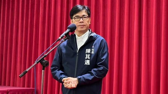 高雄市长陈其迈也严厉谴责，使用暴力非常不应该。（柯宗纬摄）