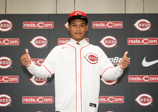 谷保家商「二刀流」林盛恩加盟美职红人队。（悍创运动行销提供）