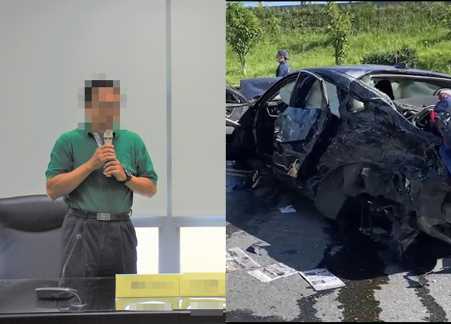 宜兰高速追撞车祸酿3死1伤，「瑞典坦克」驾驶身分曝光了。（翻摄自宜大工学院官网、吴佩蓉摄）