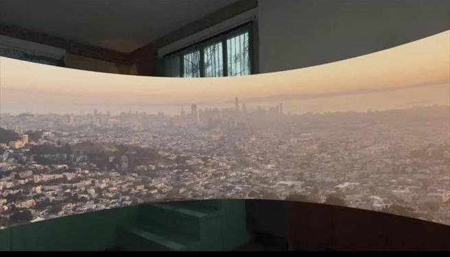 Apple Vision Pro可调整为全景模式。（截自APPLE YouTube影片）