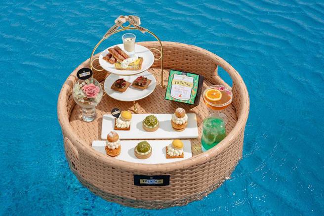 （承亿文旅×英国皇室御用唐寧茶，首推诸罗高空无边际泳池池畔下午茶！图／承亿提供）