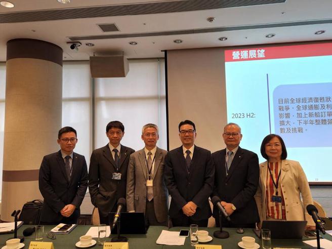 阳明海运7日举行法说会。（图／邱莉玲）