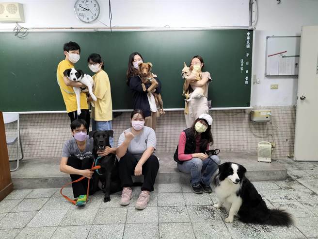 北市动保处此次特别规画犬猫以外的鼠、兔与鸟等非犬猫动物照护课程，将猫犬学校升级为台北市毛孩学院。图为最受欢迎的带着狗狗一起上课「宠物行为训练」动态课程。（北市动保处提供／张芷瑜台北传真）