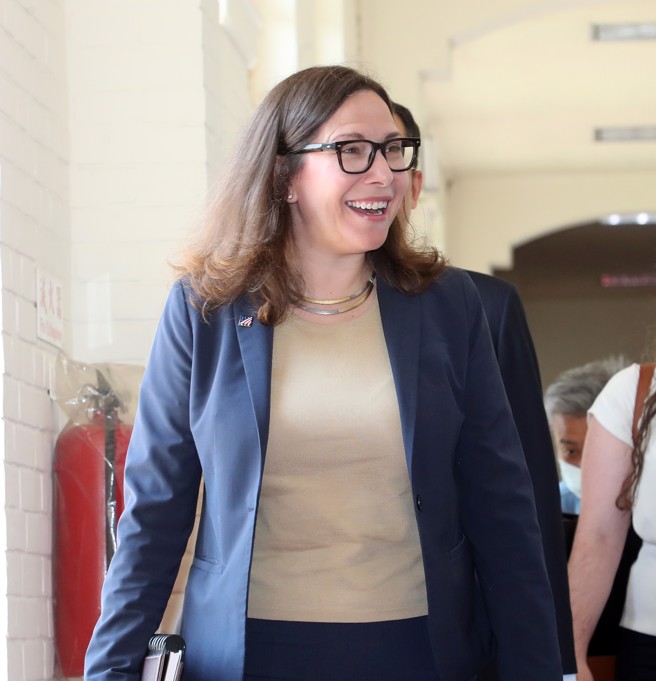 羅森伯格明會賴清德 相約台南。民進黨提供