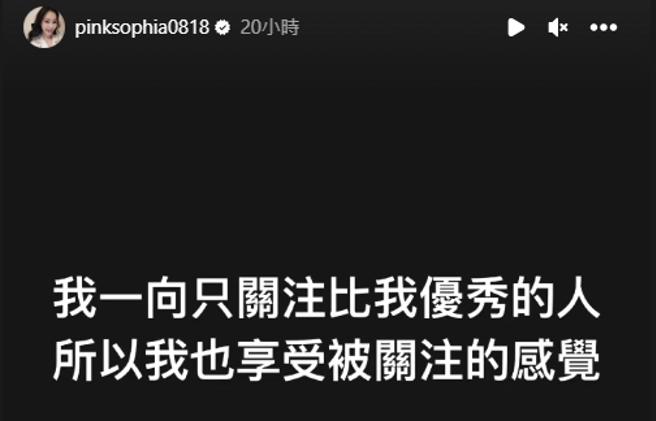 王思佳instagram限时动态发文。(图／pinksophia0818 IG)