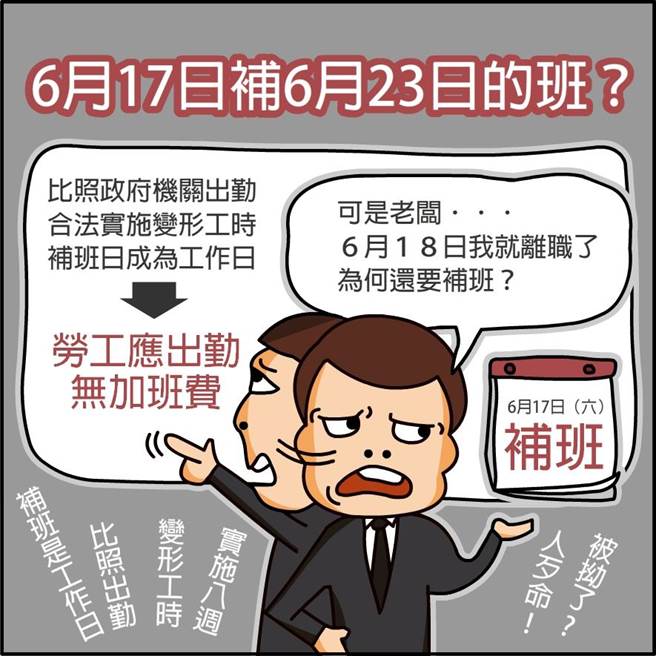 劳工若于端午连假前离职，新北市劳工局提醒17日还是得补班。（新北市劳工局提供）