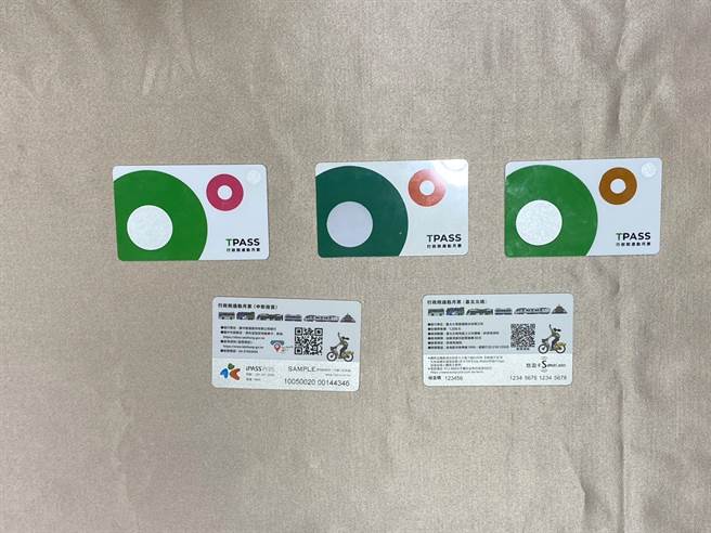 交通部公布TPASS月票票卡实卡设计。（陈佑诚摄）