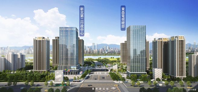 三重新市政特区相较涨幅已饱和的新板特区与台北市中心，更保值且享补涨空间。（图/甲山林提供）