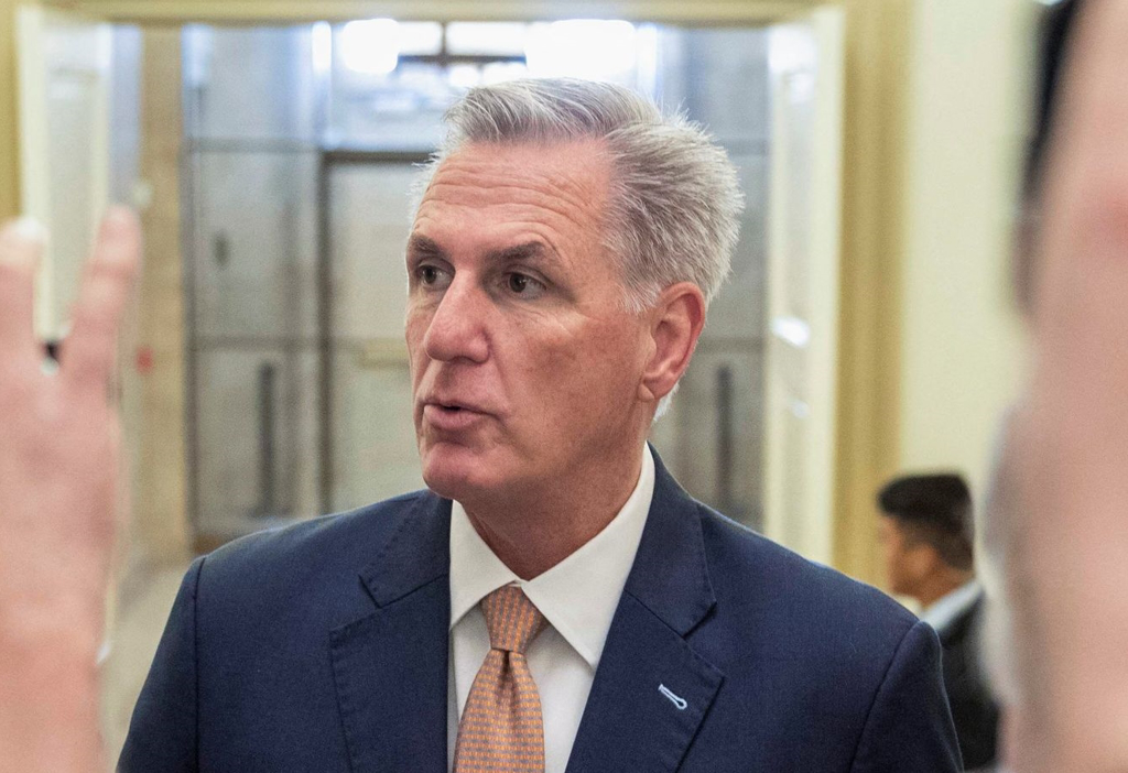 美国联邦众院议长麦卡钖（Kevin McCarthy）8日在华府国会山庄（Capitol Hill）回答记者提问。（路透）(photo:ChinaTimes)