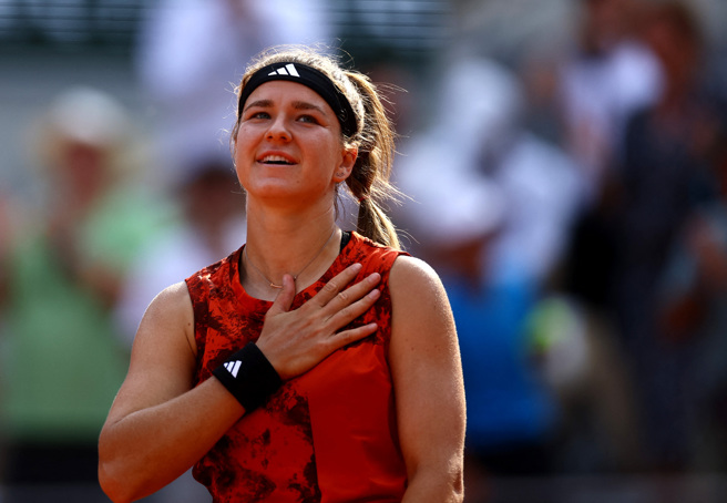 穆丘娃生涯首度闯入大满贯决赛。（路透）