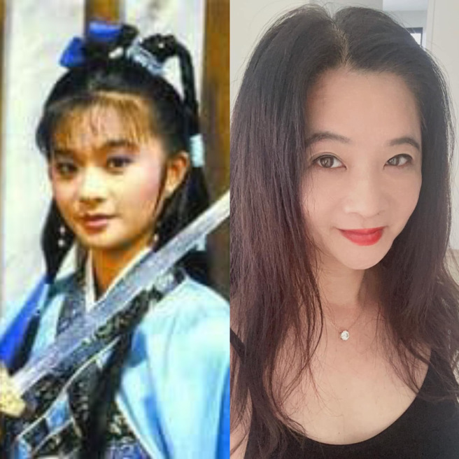 台北市议员应晓薇（右）当年饰演「郭襄」（左）风靡不少观眾。（图取自应晓薇脸书）