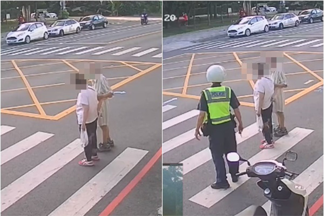 公祭完就忘记！台南老夫妇「呆站90秒」没车礼让，网嘆：风头过了。(翻摄脸书I'm 佳里人/网友提供)