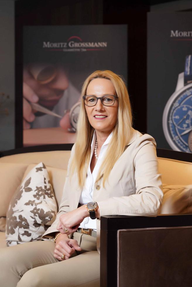 Moritz Grossmann執行長Christine Hutter是鐘表界的女強人，不僅是位女性製表師，且自創鐘表品牌。（Moritz Grossmann提供）