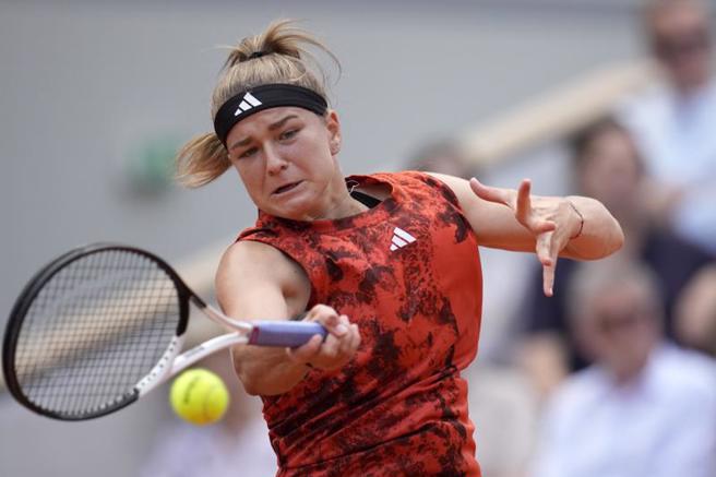 穆丘娃本届法网连刻强敌，被封为种子杀手。（美联社）