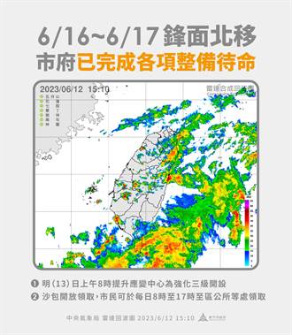滯留鋒面成形嚴防大雨成災害 竹市預計13日上午8時三級開設