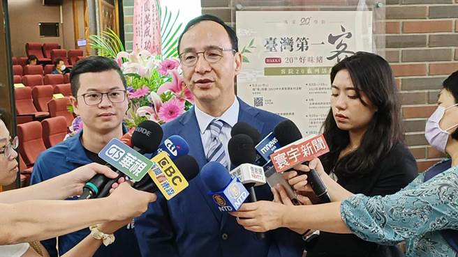 新北市幼兒園餵藥案風波持續延燒，國民黨主席朱立倫今面對媒體詢問回應了（呂筱蟬攝）