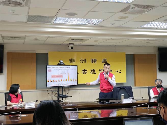 非洲豬瘟中央災害應變中心今(12)日召開第27次會議，針對近期入境旅客違規數量增加、因應端午節連假與暑假期間之各項邊境防範非洲豬瘟強化措施，及國內防疫整備工作，進行盤點及討論。（李柏澔攝）