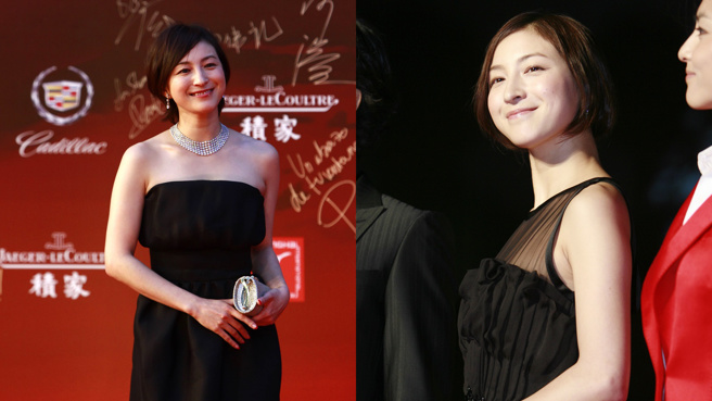 广末凉子传与鸟羽周作互动暧昧。(图／新华社)